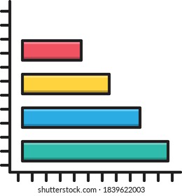 graph vector flat color icon 