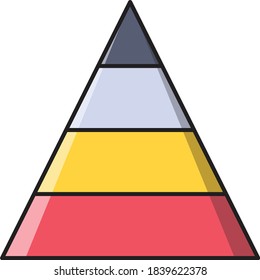 graph vector flat color icon 