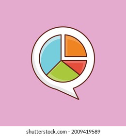 graph vector flat color icon