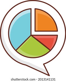 graph vector flat color icon