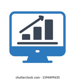 graph vector glyph color icon 