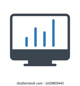 graph vector glyph color icon 