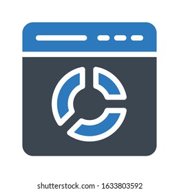 graph vector glyph color icon 