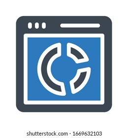 graph vector glyph color icon 