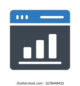 graph vector glyph color icon 