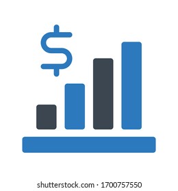 graph vector glyph color icon 
