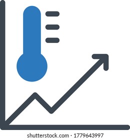 graph vector glyph color icon 