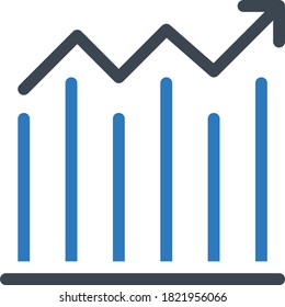 icono de color de glifo vector de gráfico