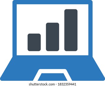 icono de color de glifo vector de gráfico 