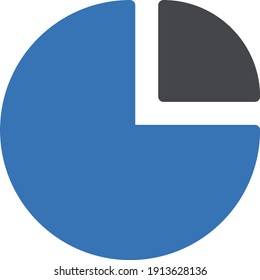 icono de color de glifo vector de gráfico
