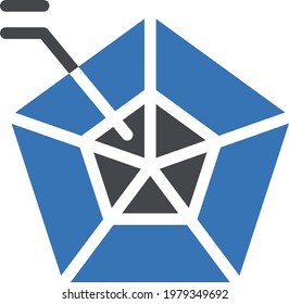 graph vector glyph color icon