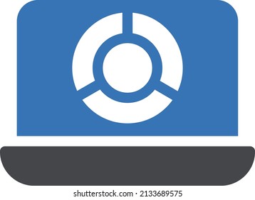 icono de color de glifo vector de gráfico