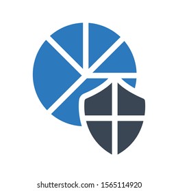 graph vector glyph colour icon 
