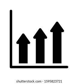 graph vector glyph flat icon 