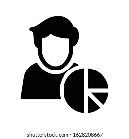 graph vector glyph flat icon 