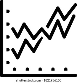 graph vector glyph flat icon 