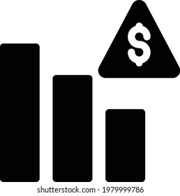 graph vector glyph flat icon