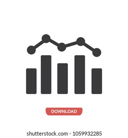 Graph vector icon 