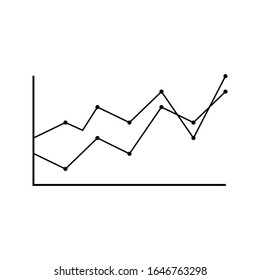 graph vector icon. analysis illustration sign. infographic symbol.