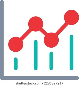 Graph vector icon of Business and finance.