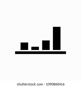 Graph vector icon. Business symbol
