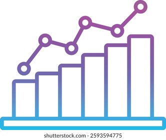 Graph vector icon. Can be used for printing, mobile and web applications.