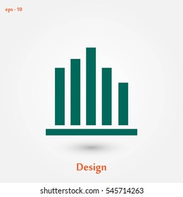 graph vector icon, flat design best vector icon