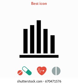 graph vector icon, flat design best vector icon