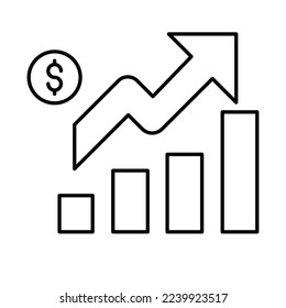 Graph Vector Icon Fully Editable

