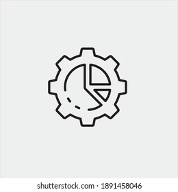 Graph Vektorsymbol-Illustrationszeichen