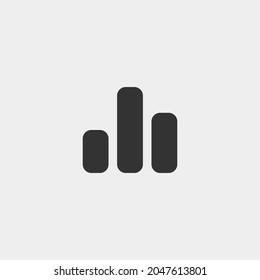 Signo de ilustración de icono del vector de gráfico