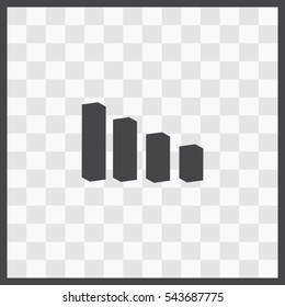 Graph vector icon. Isolated illustration. Business picture.