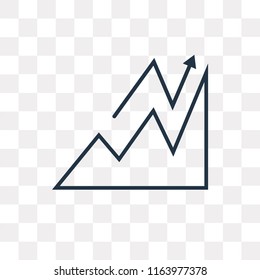 Graph vector icon isolated on transparent background, Graph logo concept