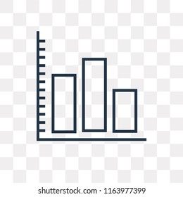 Graph vector icon isolated on transparent background, Graph logo concept