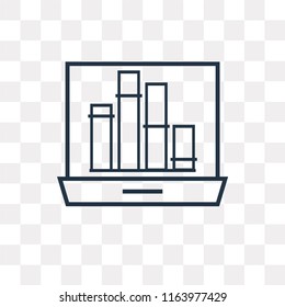 Graph vector icon isolated on transparent background, Graph logo concept