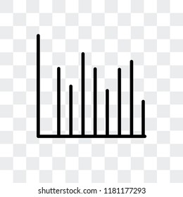 Graph vector icon isolated on transparent background, Graph logo concept