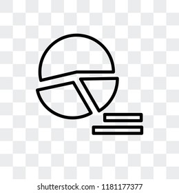 Graph vector icon isolated on transparent background, Graph logo concept
