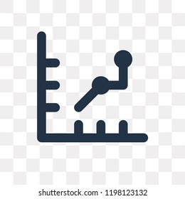 Graph vector icon isolated on transparent background, Graph transparency concept can be used web and mobile