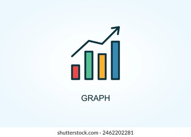 Graph Vector, Icon Or Logo Sign Symbol Illustration