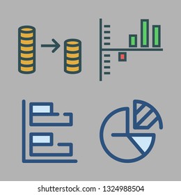 graph vector icon set