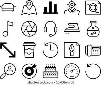 graph vector icon set such as: human, interview, test, seat, laboratory, bakery, write, ear, competition, down, stereo, drawing, fast, school, banner, magnifier, data, birthday, stroke, quaver, cycle