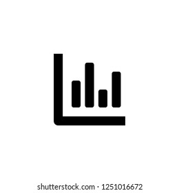 graph vector icon. graph sign on white background. graph icon for web and app
