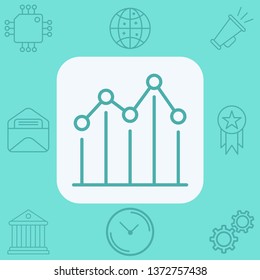Graph vector icon sign symbol