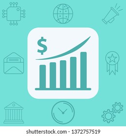 Graph vector icon sign symbol
