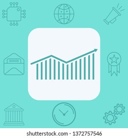Graph vector icon sign symbol