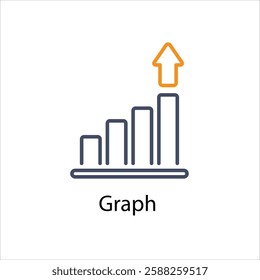 Graph Vector icon stock illustration