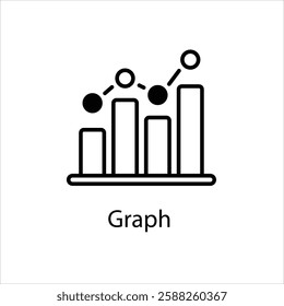 Graph Vector icon stock illustration