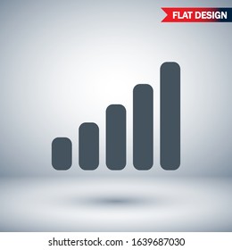 Graph vector Icon in trendy flat style isolated on grey background. vector Icon Chart bar symbol for your web vector Icon site design, logo, app, UI. Vector illustration