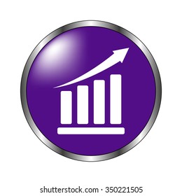 graph - vector icon; violet button