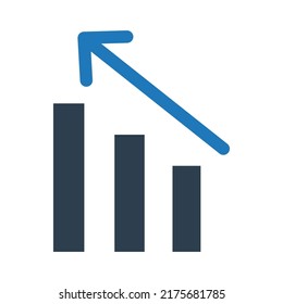 Graph Vector icon which is suitable for commercial work and easily modify or edit it
